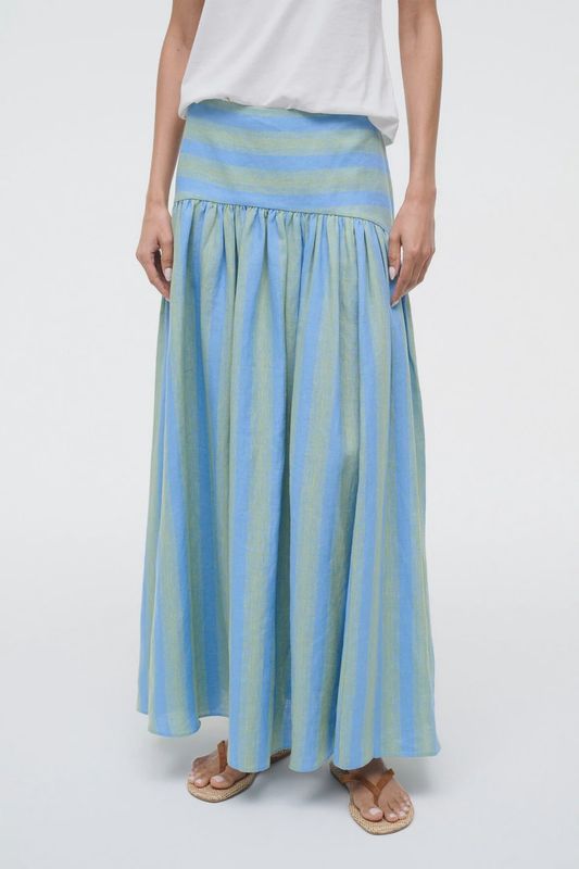 STAUD PROCIDA LINEN SKIRT
