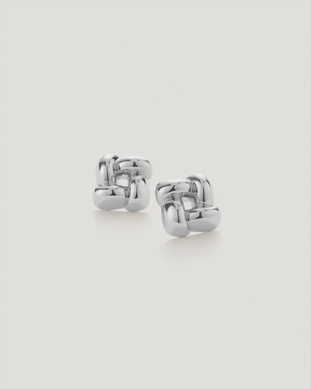 JENNY BIRD MEDIUM WOVEN SQUARE EARRINGS
