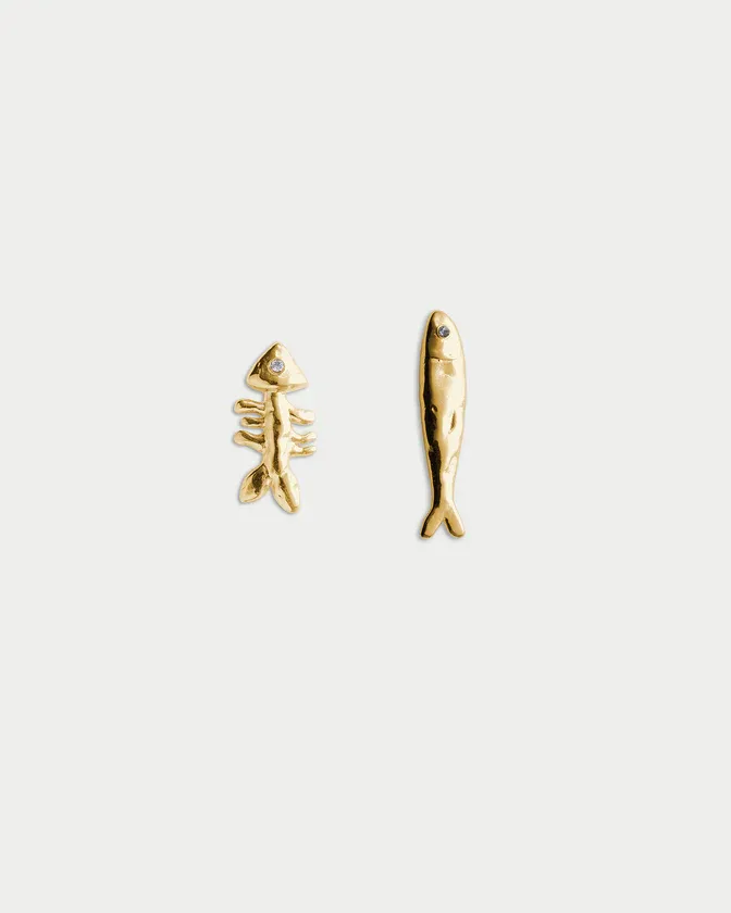 Eliou Sardine and Fishbone Earrings