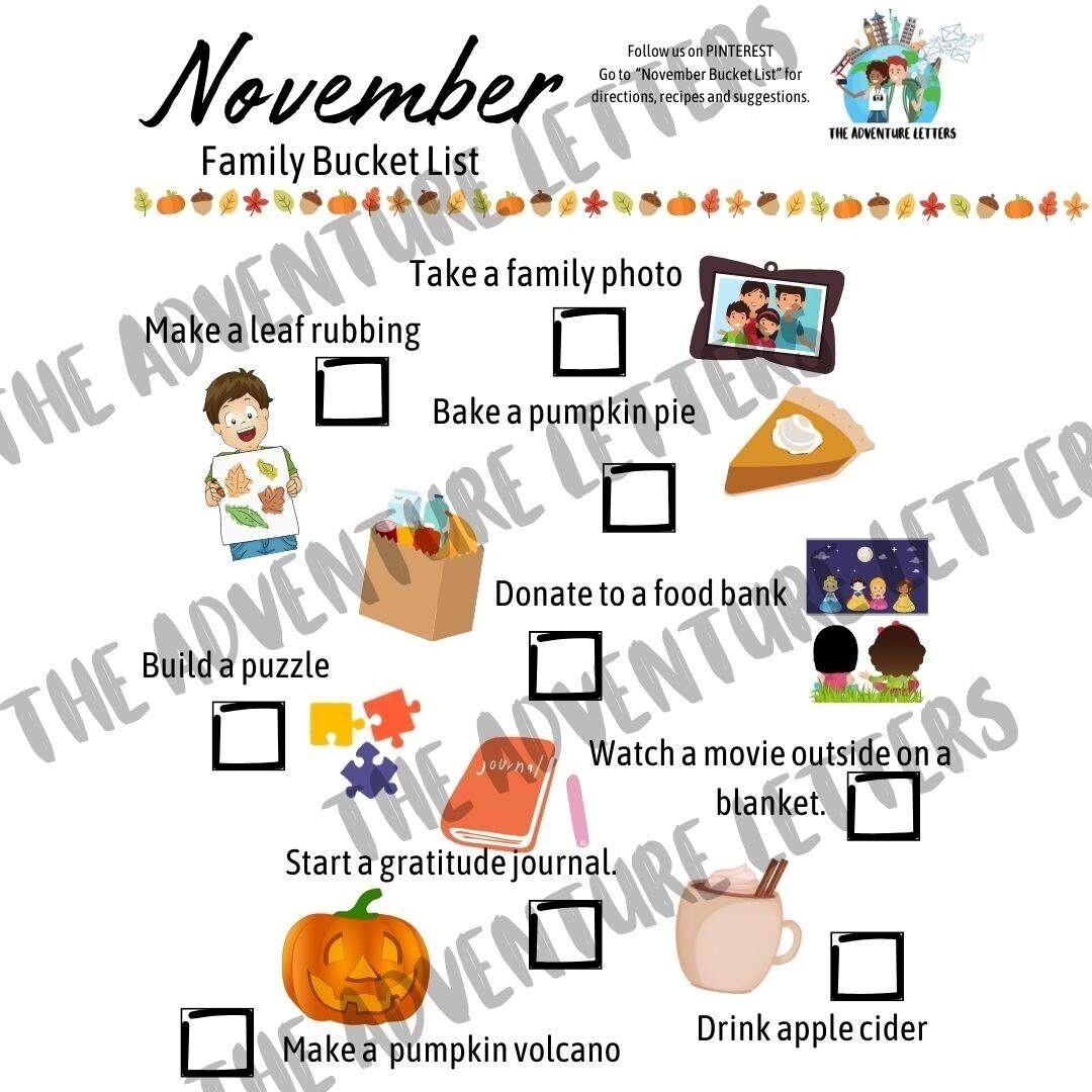 November Family Bucket List