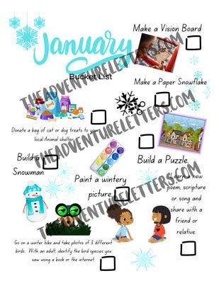 January Family Bucket List January Family Bucket List