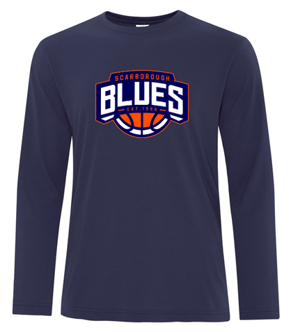 Xeist Poly Pro Spun Long Sleeve Tee - Navy