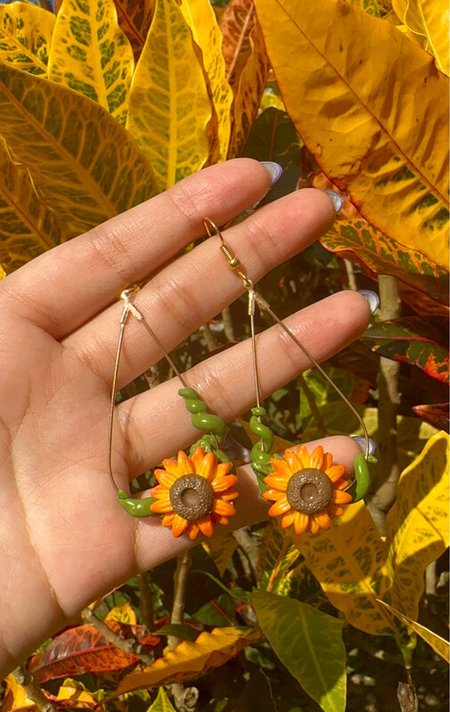 Sunflower earrings