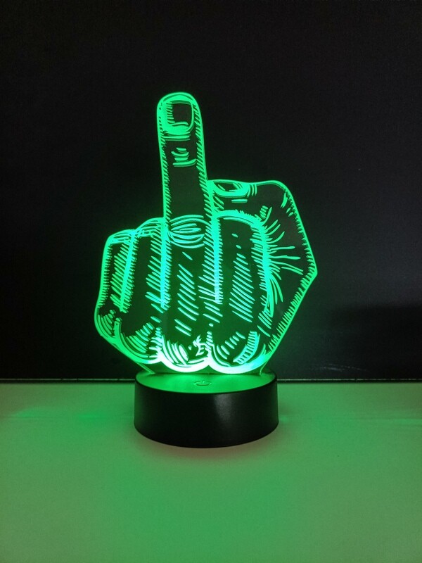 3D LED Lamp - Middelvinger
