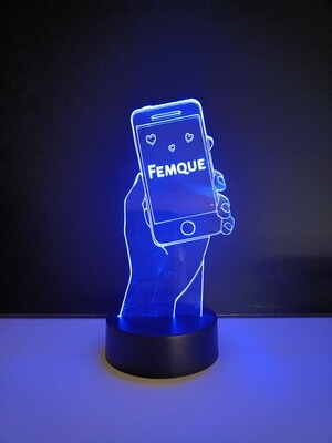 3D LED Lamp - Hand Met Smartphone - Eigen Naam