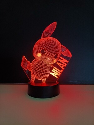 3D- LED Lamp - Pika - Eigen Naam