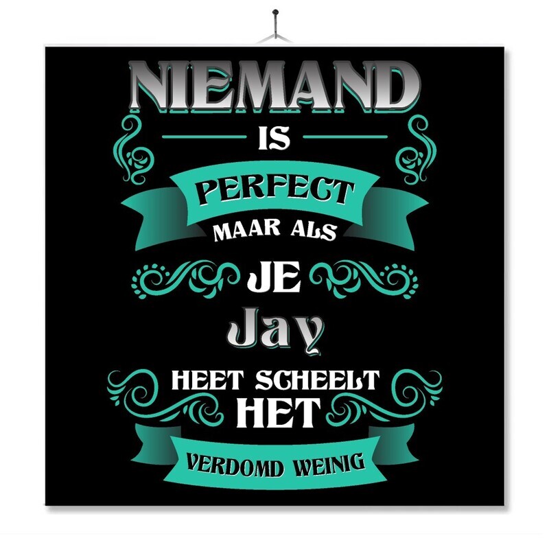 Spreuktegel - Niemand Is Perfect - Eigen Naam