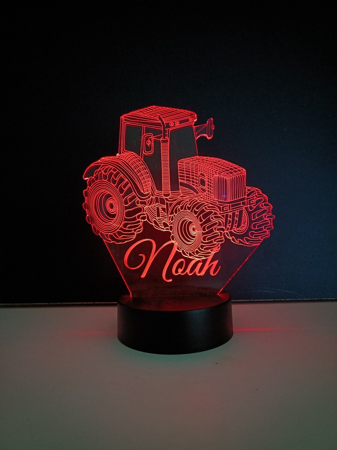 3D Led Lamp - Tractor - Met Eigen Naam