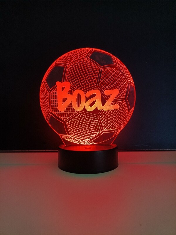 3D LED Lamp Voetbal - Met Eigen Naam