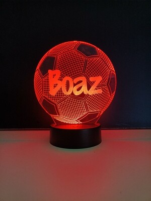 3D LED Lamp Voetbal - Met Eigen Naam