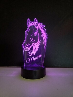 3D LED Lamp Paard - Met Eigen Naam