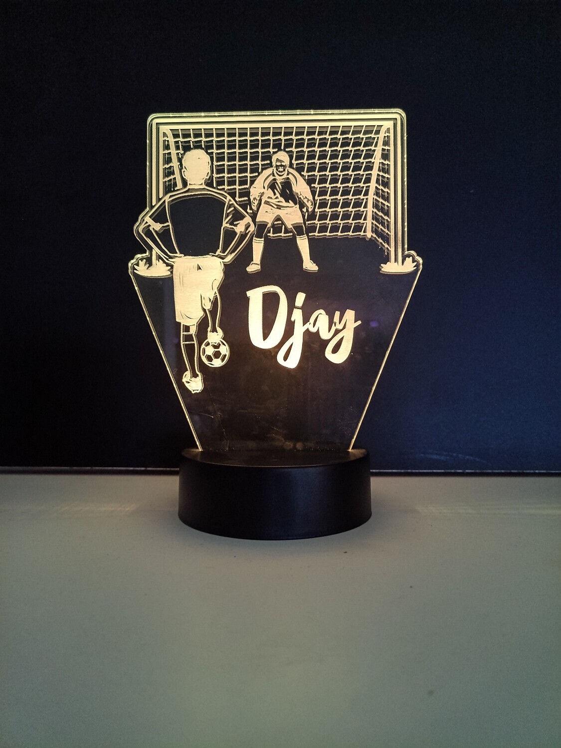 3D LED Lamp Voetbal Met Doel - Met Eigen Naam