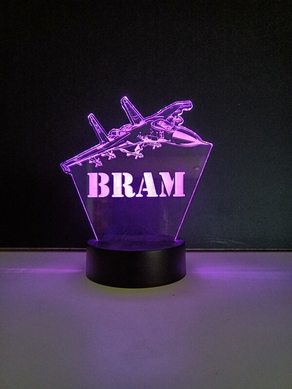 3D LED Lamp Straaljager - Met Eigen Naam