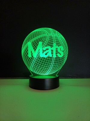 3D LED Lamp Basketbal - Met Eigen Naam