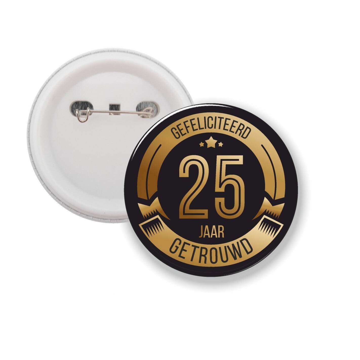 Button Speld - Gefeliciteerd ... Jaar Getrouwd