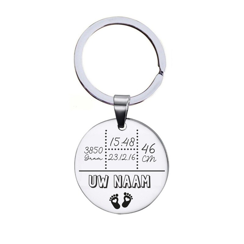 Sleutelhanger Rond - Geboorte