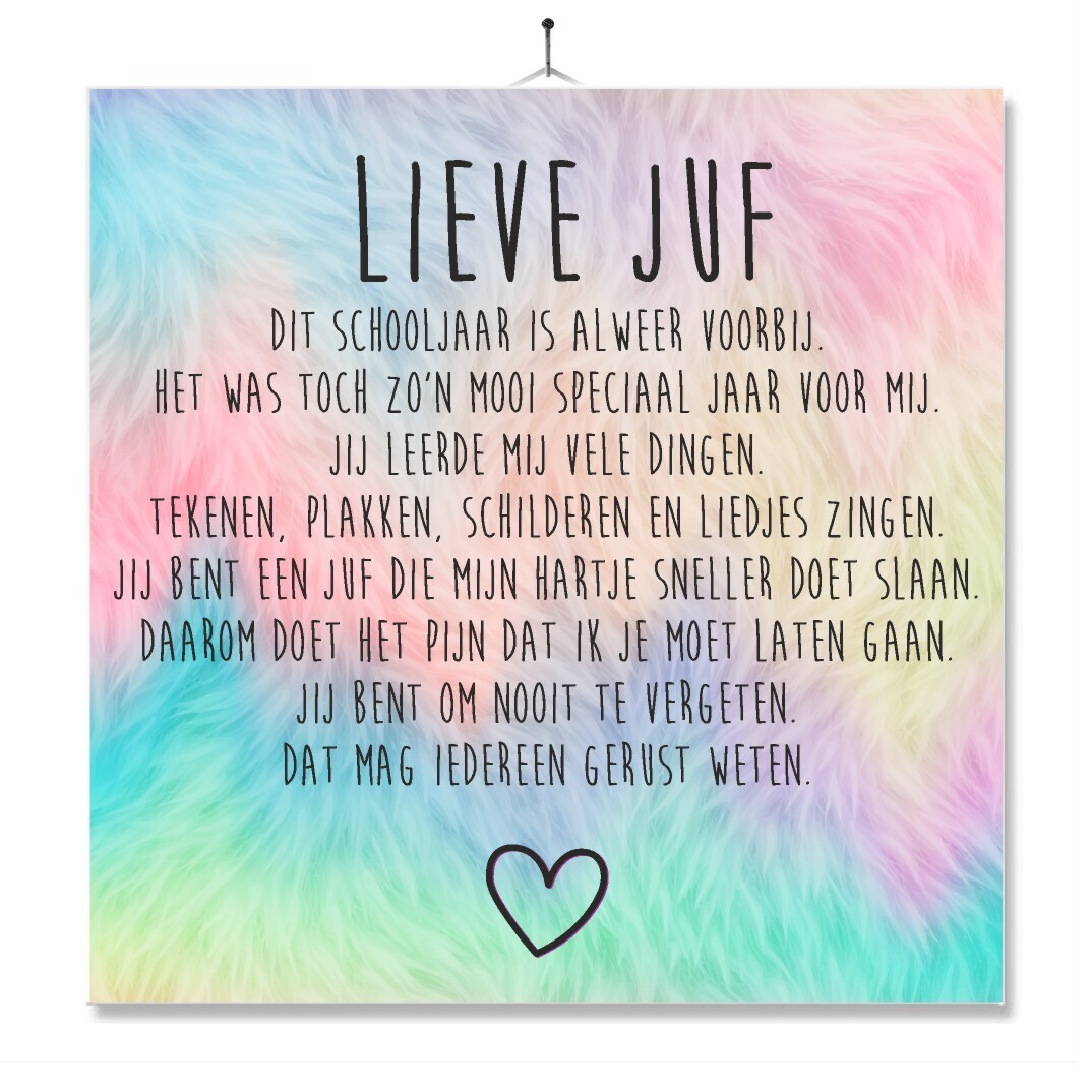 Spreuktegel - Lieve Juf