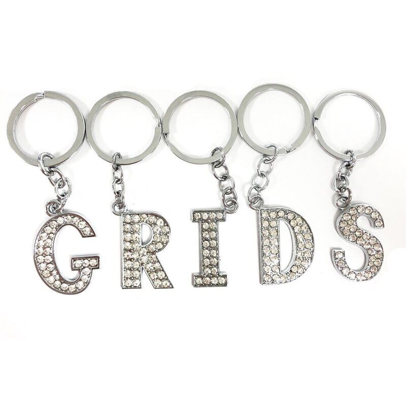 Sleutelhanger Met Letter - Diamantjes