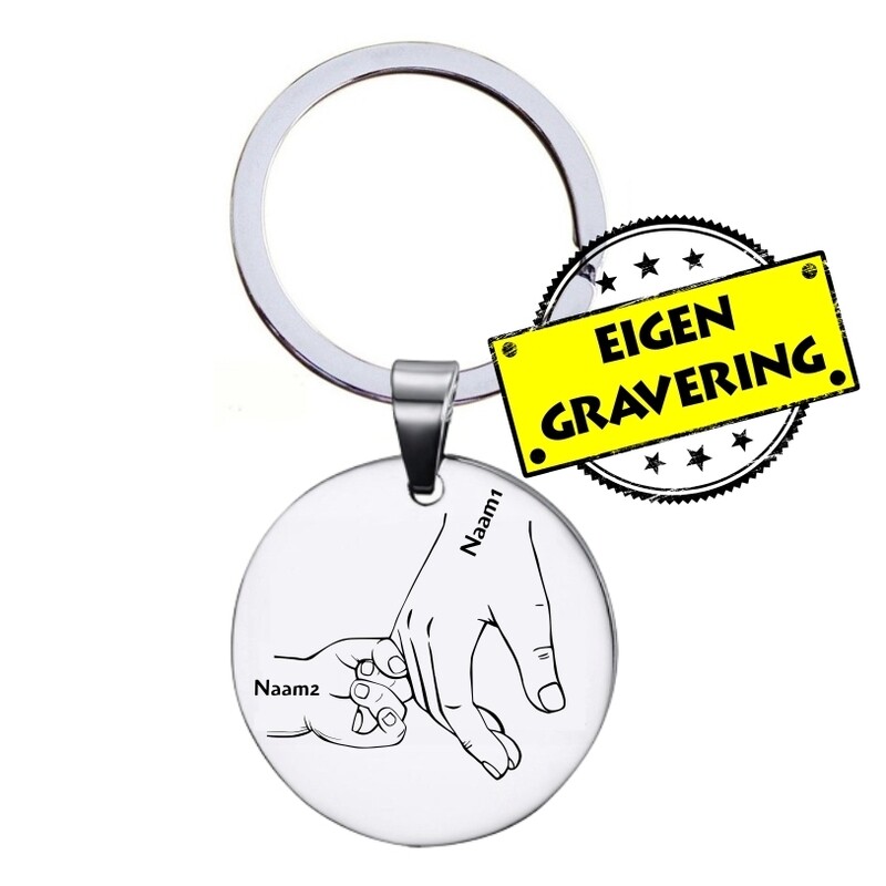 Sleutelhanger RVS - Kinderen Hand Vasthouden