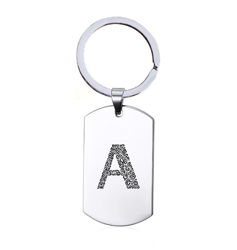 Sleutelhanger RVS - Barok Letter