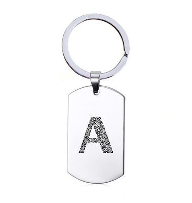 Sleutelhanger RVS - Barok Letter