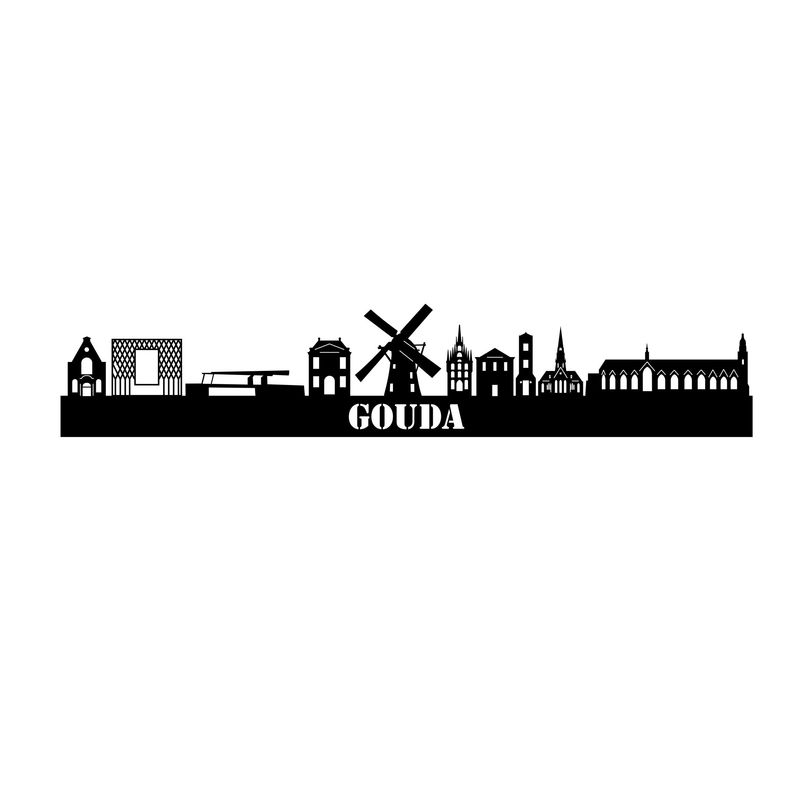 Skyline Gouda - 55 CM - Zwart - MDF 4 MM