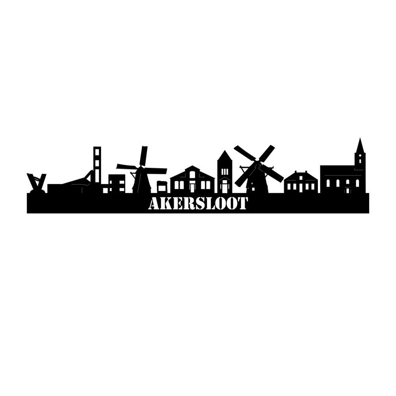 Skyline Akersloot - 55 CM - Zwart - MDF 4 MM