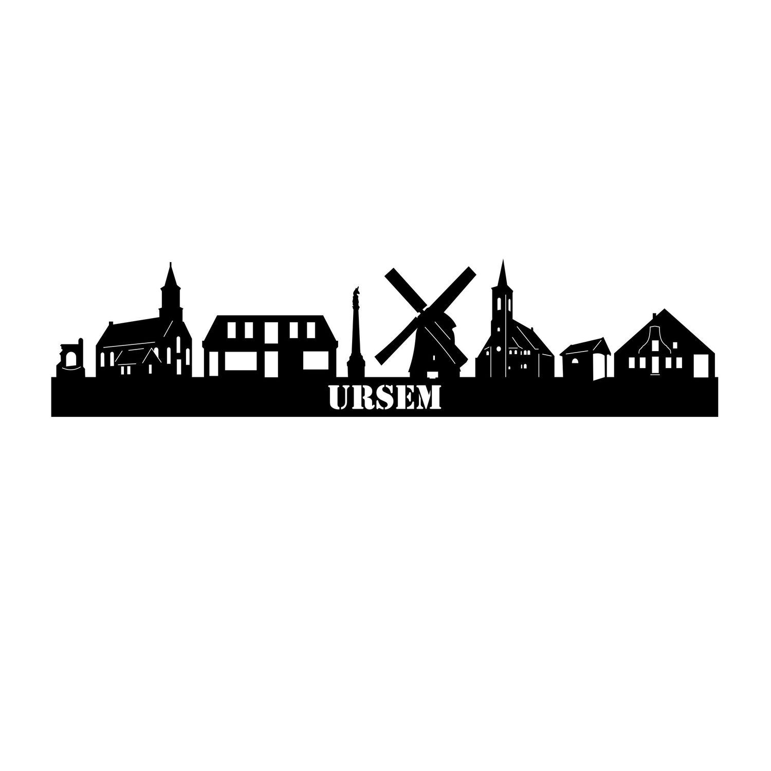 Skyline Ursem - 55 CM - Zwart - MDF 4 MM
