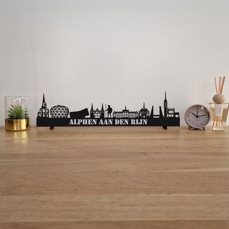 Skyline Alphen Aan Den Rijn - 55 CM - Zwart - MDF 4 MM
