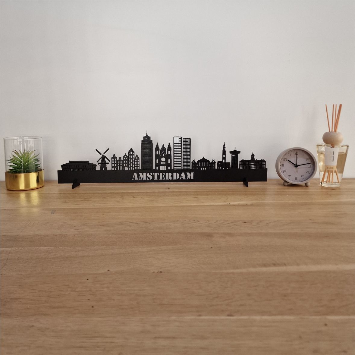 Skyline Amsterdam - 55 CM - Zwart - MDF 4 MM