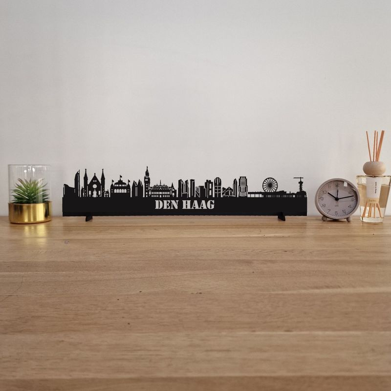 Skyline Den Haag - 55 CM - Zwart - MDF 4 MM