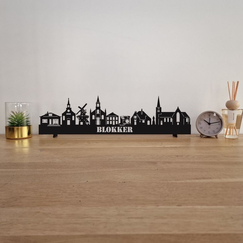 Skyline Blokker - 55 CM - Zwart - MDF 4 MM