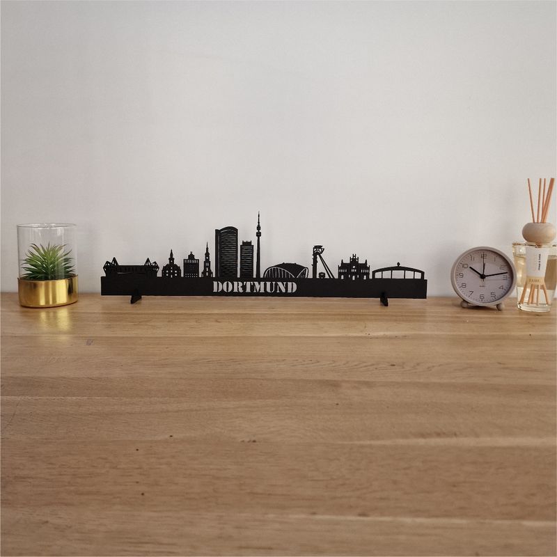 Skyline Dortmund - 55 CM - Zwart - MDF 4 MM