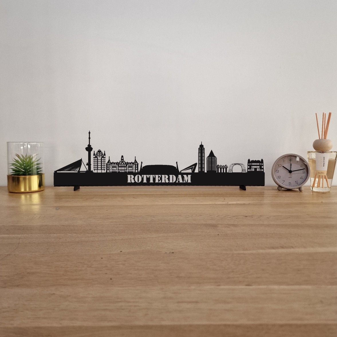 Skyline Rotterdam - 55 CM - Zwart - MDF 4 MM