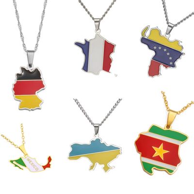 Ketting Land Vlag - Zilver Of Goud