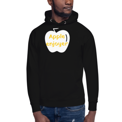 Black Unasex hoodie: Apple enjoyer