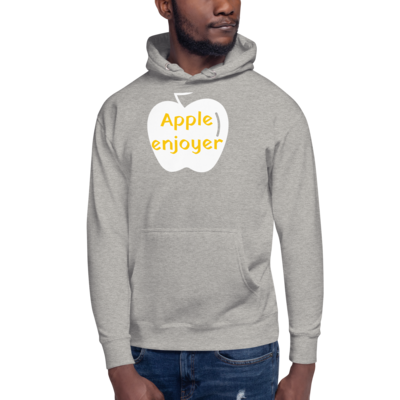 Gray Unasex hoodie: Apple enjoyer