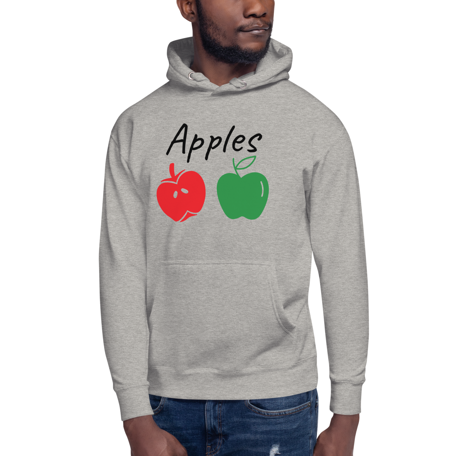 Gray Unasex hoodie: Apple