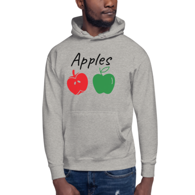 Gray Unasex hoodie: Apple