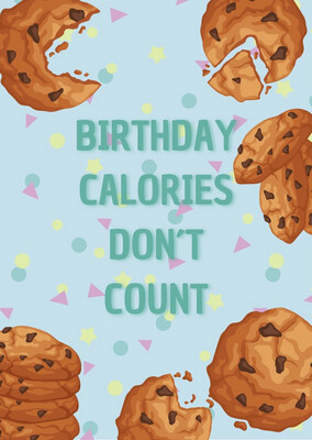 Kaart - Birthday calories