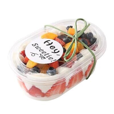 250ML Rectangular Dessert Container - Pack of 50 -  AVAILABLE ONLY ON PREORDER BASIS.