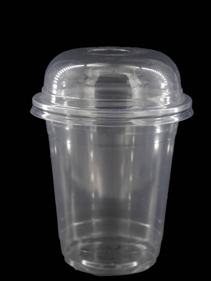 350 ML PET Plastic Cups with Dome Lids - Pack of 50 -  AVAILABLE ONLY ON PREORDER BASIS.