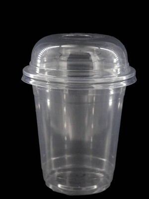 350 ML PET Plastic Cups with Dome Lids - Pack of 50 -  AVAILABLE ONLY ON PREORDER BASIS.