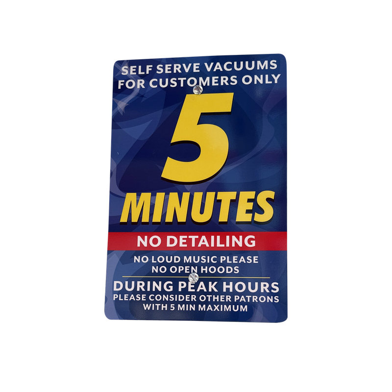 Disclaimer Signs - Vacuums