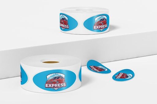 Oval Roll Label Stickers