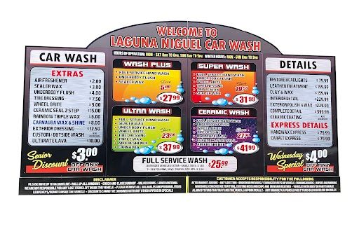 Menu Board - Full Service Panels / Non Lit