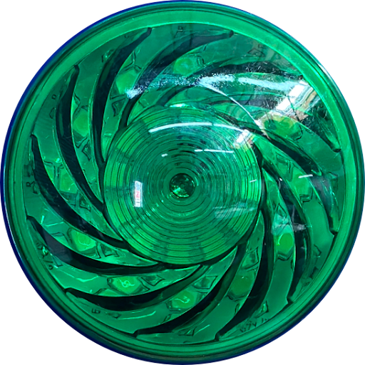 Spinning LED Puck Light - GREEN