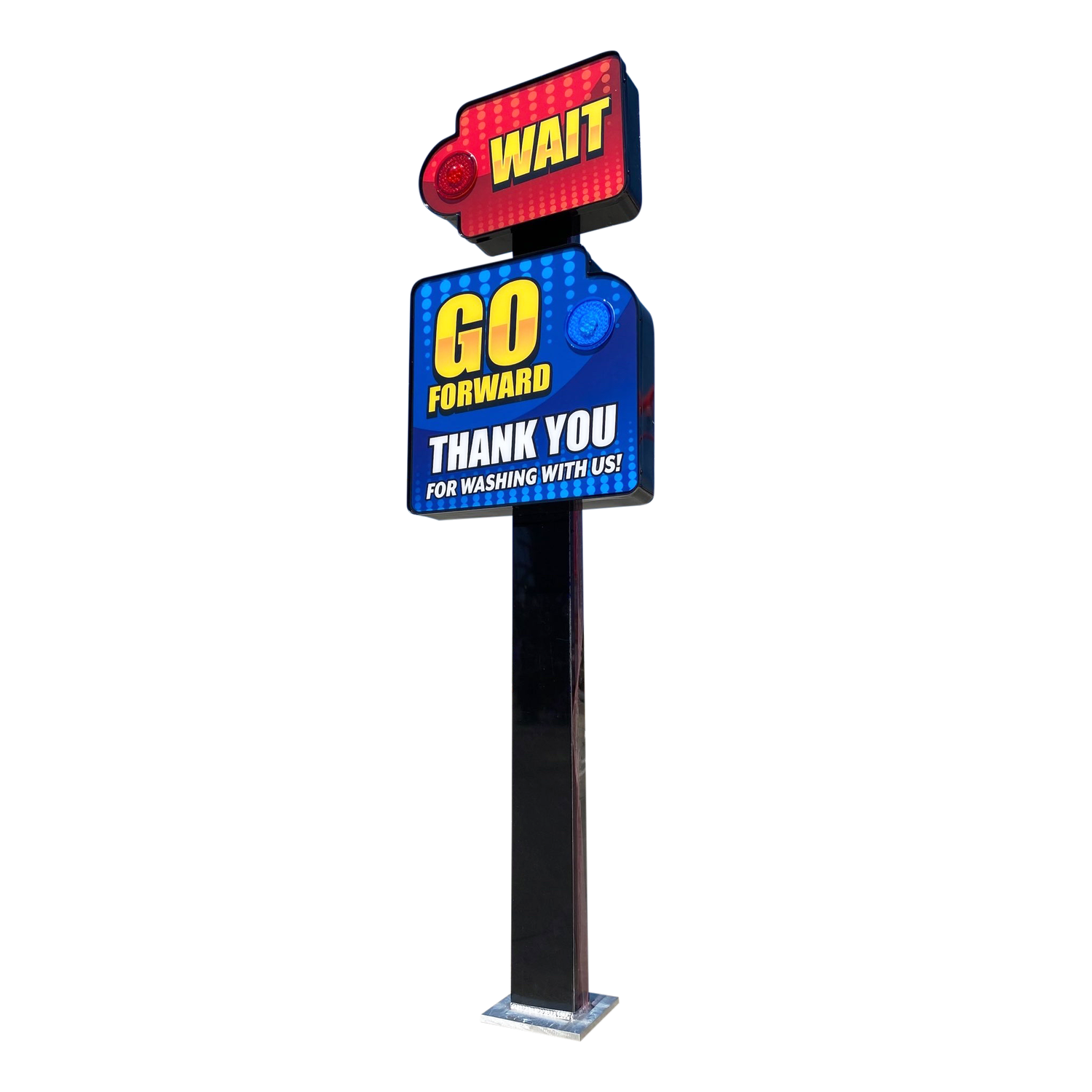 Wait & Go Signs - Die-Cut Illuminated