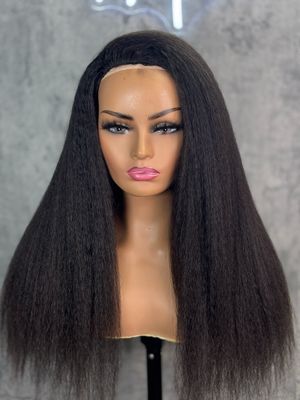 Raw Kinky Straight Half Wig