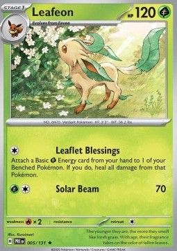 005 Leafeon Reversed Holo